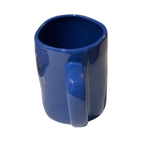 Rae Dunn Coffee Mug Blue & Metallic Gold “Shalom NWOT - Picture 5 of 9